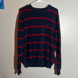 Preppy red and navy blue sweater! :)